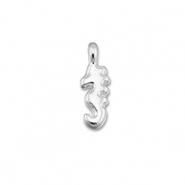 DQ European metal charms seahorse Antique Silver (Nickelfree)