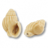 Beads ceramic whelk Vanilla Yellow