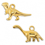 DQ European metal charms dinosaur Gold (Nickelfree)