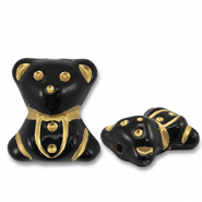 Acrylic beads bear Black-Gold