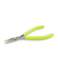 Beadsmith flat nose pliers with spring Neon Yellow-Silver