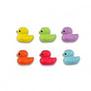 Metal beads enamel duck Multicolour