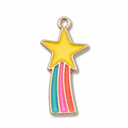 Metal charms enamel star Gold-Multicolour