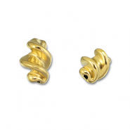 Stainless steel beads twisted Gold
