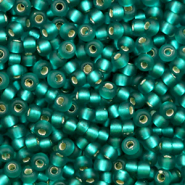 Miyuki seed beads 8/0 Silverlined Matte Teal Green 8-2425F