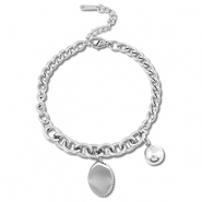 Stainless steel bracelets ball Silver