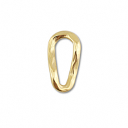 Stainless steel findings connector oval Gold