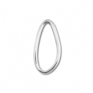 Stainless steel findings connector oval Silver