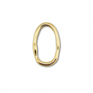 Stainless steel findings connector oval Gold
