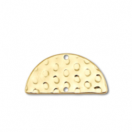 Stainless steel charms / connector semicircle Gold