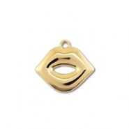 Stainless steel charms kiss Gold