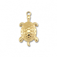 Stainless steel charms turtle Gold