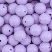 14 mm DQ acrylic beads Pastel Lilac