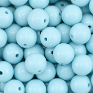 14 mm DQ acrylic beads Pastel Blue