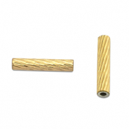 Stainless steel beads tube 10mm Gold