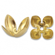 Stainless steel findings bead cap flower Gold