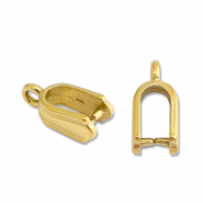 Stainless steel findings pinch bail Gold