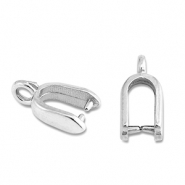 Stainless steel findings pinch bail Silver