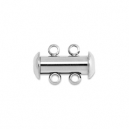 Stainless steel findings multi-strand magnetic clasp Silver