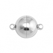 Stainless steel findings magnetic clasp ball 14mm Silver