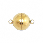 Stainless steel findings magnetic clasp ball 12mm Gold
