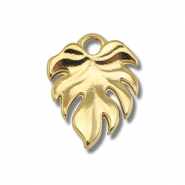Stainless steel charms leaf Gold