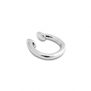 Stainless steel earrings ear cuff Silver