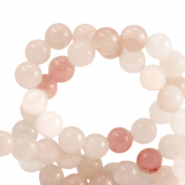 Natural stone beads Quartz 6mm Peachy-Off White