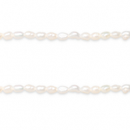 BQ Freshwater pearls nugget 6x4mm Natural White