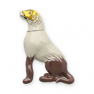 Brooches dog Gold-Light Grey-Brown