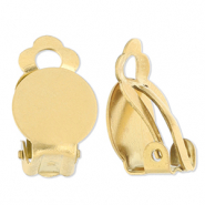 Stainless steel findings clip-on earrings Gold