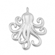 DQ European metal charms squid Antique Silver (Nickelfree)