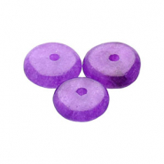 Natural stone beads Quartz rondelle Purple
