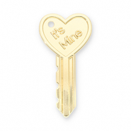 Statement charms key heart "It's mine" Gold