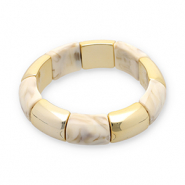 Bracelets resin Gold-Off White-Beige