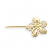 Hair accessories bobby pin flower Gold