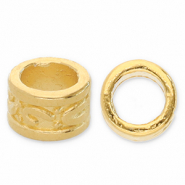 DQ European metal beads tube Gold (Nickelfree)