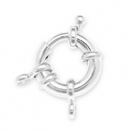 Eco-brass® DQ European metal findings bolt ring clasp Antique Silver (Nickelfree)