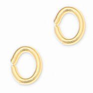 DQ European metal findings jump ring oval Gold (Nickelfree)