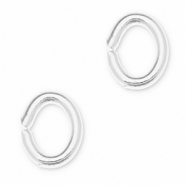 DQ European metal findings jump ring oval Antique Silver (Nickelfree)