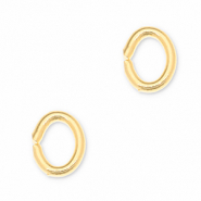 DQ European metal findings jump ring oval Gold (Nickelfree)