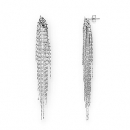 Stainless steel earrings / earpins Silver