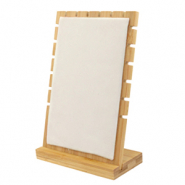 Jewellery display Bamboo with velvet for Necklaces Natural-White