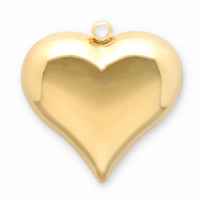 Stainless steel charms heart Gold