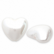 Imitation freshwater pearls heart White