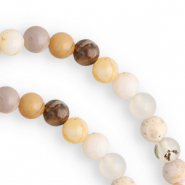 Natural stone beads Chalcedony (Quartz) and Agate 4mm Greige-Yellow Opal