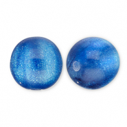 6 mm acrylic beads with glitter Blue-Turquoise