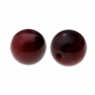 Resin beads 12mm Aubergine Red