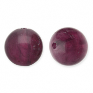 12 mm acrylic beads round Aubergine