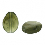 Acrylic beads drop Olive Green